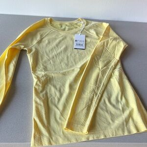FIGS Soft Yellow Long Sleeve Underscrub